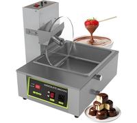 XDLYWUZIQ Températureuse à Chocolat, Machine à Fondre Le Chocolat électrique, Mélangeur-Mélangeur en Acier Inoxydable pour Enrobage De Chocolat, Vitesse Réglable 35-55 TR/Min 8kgmeltingtankwithmixer