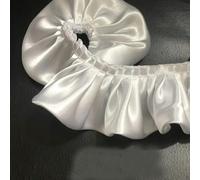 XDMING 10 mètres 5,5 cm Bordure en Dentelle à Volants Ruban plissé en Satin Brillant Ourlet de Bord en Tissu pour Bricolage Robe Bouquet Rideau Tapisserie Artisanat