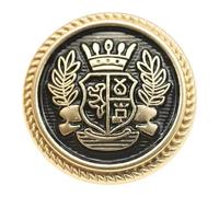 XDMING Boutons de vêtements Vintage Design Couronne, 10 pièces, 15/18/20mm, Boutons de Couture dorés, Boutons de Manteau de Veste de Style Britannique