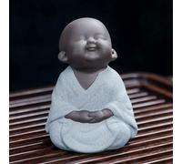 XDMING Buddha Statues Small Monk Geomantic Decoration Purple Sand Figurines Home Decor Sculptures Tea Pet Crafts Color Sand Ceramic