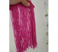 XDMING Frange perlée de 20 cm de Large, entièrement en Perles de clairon, 8 Pouces de Large, Or, Argent, Noir, Rouge, Blanc, Vert, Rose, Violet. Frange perlée