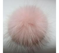 XDMING Gros Pompons Blancs colorés de 14 à 15 cm, Boules de Fourrure de Luxe pour Bonnet tricoté, Bonnet d'hiver, Pompons
