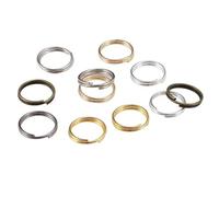 XDMING Lot de 200 Anneaux de jonction Ouverts Couleur Or 4 6 8 10 12 mm, Doubles Boucles, connecteurs pour la Fabrication de Bijoux à Faire soi-même