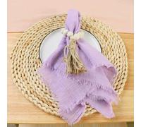 XDMING Lot de 24 Serviettes de Table réutilisables en Gaze de Coton Rose, 32 cm, pour décoration de Table de Mariage, de Noël, Style rétro