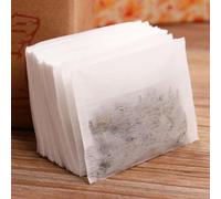 XDMING Paquet de 100 sachets de thé vides avec Filtre jetable avec Joint Rabattable, Sachet de thé en Vrac aux Herbes