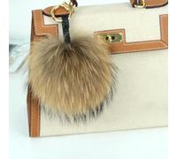 XDMING Porte-clés Pompon en Fourrure véritable de 15 cm, créatif, Pendentif, Cadeau, vêtements, Chapeaux, Accessoires, Sacs