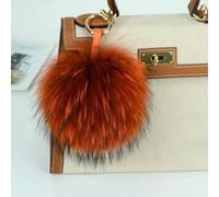 XDMING Porte-clés Pompon en Fourrure véritable de 15 cm, créatif, Pendentif, Cadeau, vêtements, Chapeaux, Accessoires, Sacs