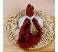 XDMING Serviettes de Table en Gaze de Coton Beige, 24 pièces, 32x32cm, Vente en Gros, torchon de thé réutilisable, décor de Table de fête de Mariage, bavures rétro, Vente en Gros