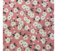XDMING Tissu en Popeline de Coton Liberty à Motif Marguerites, 145 x 50 cm, 40S, pour Enfants et bébés, Couture, Robes, Jupes, DIY, Fait Main, au mètre