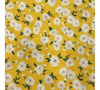 XDMING Tissu en Popeline de Coton Liberty à Motif Marguerites, 145 x 50 cm, 40S, pour Enfants et bébés, Couture, Robes, Jupes, DIY, Fait Main, au mètre