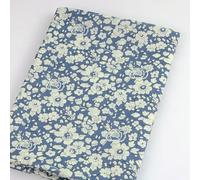 XDMING Tissu Liberty Fait Main en Popeline de Coton Fine Motif Cerises, Tissu London pour Couture de Robe, Patchwork, Tissu DIY au mètre