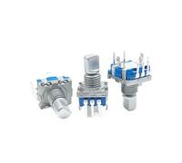 XDMSZ66 Lot de 5 commutateurs à encodeur EC11 avec bouton poussoir 30 positions - Commutateur de code rotatif à 5 broches - Type enfichable - Demi-arbre 12,5 mm