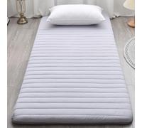 XDone Matelas de sol simple épais de 5 cm, matelas futon doux - Tatami japonais portable - Matelas de lit pliable - pour maison, camping (gris, 90 x 200 cm)