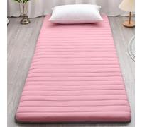 XDone Matelas de sol simple épais de 5 cm, matelas futon doux - Tatami japonais portable - Matelas de lit pliable - pour maison, camping, canapé (rose, 80 x 190 cm)