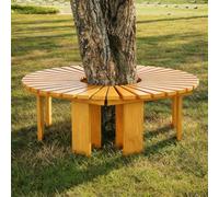 XDOPIRRS Banc d'extérieur sans Dossier, Banc d'arbre Enveloppant, Banc de terrasse Toutes Saisons, Assise à Lattes de Bois, capacité de Charge de 300 kg, Convient pour terrasse, pelouse(C)