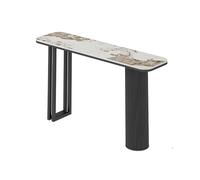 XDOPIRRS Console décorative, Table de Bar Murale d'entrée, Table de canapé de Salon, Table de Couloir décorative, Table Console rectangulaire en Pierre avec Pieds en métal géométriques(E,59in/150cm)