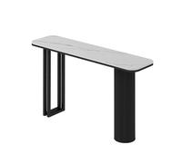 XDOPIRRS Console décorative, Table de Bar Murale d'entrée, Table de canapé de Salon, Table de Couloir décorative, Table Console rectangulaire en Pierre avec Pieds en métal géométriques(G,31.5in/80cm)