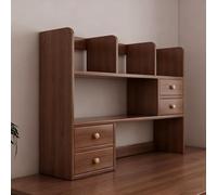 XDOPIRRS Étagère de Rangement autoportante à Trois Niveaux,Organiseur de Bureau en Bois Massif avec tiroirs de Rangement,Grande capacité,Convient à la Maison,au Bureau et aux dortoirs(A,80cm/31.5in)