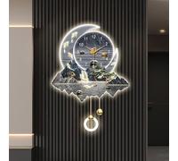 XDOPIRRS Lampe décorative murale moderne avec horloge artistique, tableau décoratif LED 3D en relief à brancher,pour la décoration de la maison dans la chambre, le salon(D,40 * 60cm/15.7 * 23.6in)