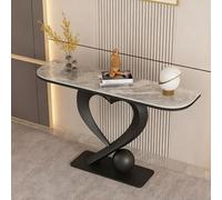 XDOPIRRS Table Console en Ardoise, Table de canapé étroite, Table d'art Mural d'entrée avec Base en Forme de cœur, Table Console étroite(A,59 * 11.8 * 31.5in/150 * 30 * 80cm)