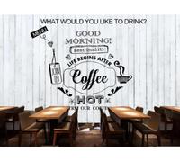 XDOUBAO Panneau De Papier Peint Peint À La Main, Thème De Boisson Au Café, Dessert, Magasin De Boissons Froides, Thé De L'après-midi, Restaurant Occidental, Fond Mural De Café,3D,350x245cm