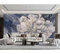 XDOUBAO Papier Peint Art Minimaliste Moderne Violet Pivoine Marbre Panneau De Roche Peinture TV Canapé Salon Fond Mur Salle À Manger Chambre Salle D'étude Murale,3D,400x280cm