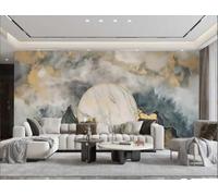 XDOUBAO Papier Peint Art Moderne Étoiles Bleues Encre De Mer Paysage Peinture TV Canapé Fond Mur Papier Peint Salon Restaurant Café Mural,3D,300x210cm