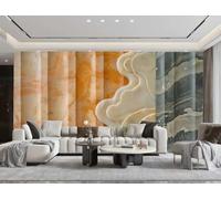 XDOUBAO Papier Peint Moderne Simple Orange Art Xiangyun Jade Relief Marbre Peinture TV Canapé Fond Papier Peint Salon Restaurant Café Mural,3D,150x105cm