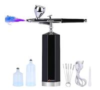 XDOVET Kit aérographe, kit aérographe avec compresseur, kit de Compression aérographe pour Le Maquillage, la décoration de gâteaux, l'art des Ongles, la Peinture, Le Tatouage, Le modelage DIY