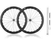 XDR,Roues en Carbone Ultra-léger 700C Freins à Disque Jantes de vélo de Route de 50-45 mm, axe traversant, Roues prêtes pour Le tubeless, roulements étanches, cliquet de 54T