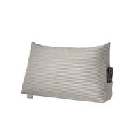 XDREAM Coussin d'assise de lit, coussin cale pour lit et canapé, en velours côtelé, gris, coussin de dossier indéformable et coussin lombaire avec compartiment latéral pratique, housse lavable,