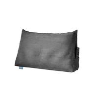 XDREAM Coussin d'assise de lit, coussin cale pour lit et canapé, en velours côtelé, gris foncé, coussin de dossier indéformable et coussin lombaire avec poche latérale, housse lavable, certifié