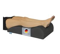 XDREAM Coussin veineux pour surélever les jambes - Forme ergonomique - Fonction de soutien et de soulagement - Housse amovible et lavable - Certifié Öko-Tex - Gris