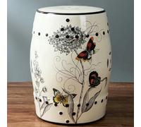 XDRGOOIUY Tabouret de Jardin décoratif en céramique, Tabouret Tambour en céramique Motif Fleurs et Oiseaux, Nouveau Tabouret Rond Chinois, Tabouret à Chaussures Classique, pour Salon, Balcon, Jardin