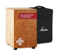 XDrum Cajon Peruana Hard Wood, Table d’impact de 3 mm en bois dur | Son équilibré et percutant avec un rapport bass/snare harmonieux, Corps en bouleau de 9 mm (7 plis), Clap Corners réglables
