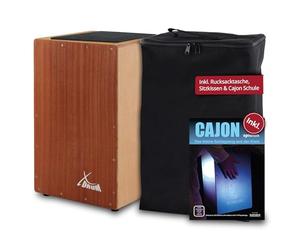 XDrum Cajon Primero Sapeli méthode d'apprentissage & housse comprises