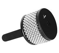 XDrum CB1-BK Cabasa Medium - Instrument de rythme classique en bois - 10 chaînes de 34 perles - Taille moyenne - Peut être frotté ou secoué - Poignée rembourrée - Noir