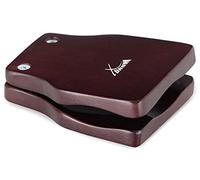 XDrum CK-L Cajon Castagnettes Large, Castagnettes en bois, Vis réglables | Bande auto-agrippante au dos, Grande taille, Son grave, Dimensions: env. 10 x 7, 5 cm, Grande taille = son grave