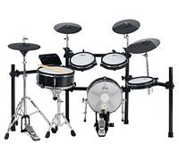 XDrum DD-650 Mesh E-Drum Kit - batterie électronique avec vraie HiHat, pads caisse claire et grosse caisse 14" bois, 720 sons, 20 kits préréglés + 20 utilisateurs, rack inclus, Black Sparkle.