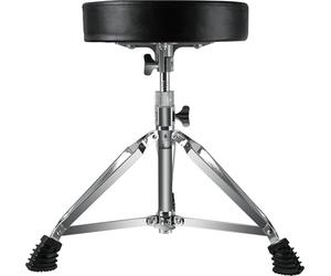 XDrum DHS-1 Tabouret de Batterie, Assise Ronde, Trois Pieds, Pliable | Vis de précision, Double entretoise, Pieds en caoutchouc antidérapants, Réglable en hauteur (47 à 60 cm d’assise), Poids: 4
