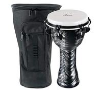 XDrum Djembé 10" Silver Brush Set avec Sac, Djembé africain, 6 vis d'accord