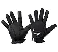 XDrum Gants De Batterie DGL-5F Taille L - Gants De Batteur pour Hommes - avec Doigts Longs - en Cuir Souple - Extérieur en Mesh - Noir