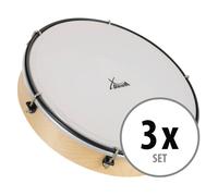 XDrum HTM-10K Tambourin 10"" avec Peau Synthétique Set de 3