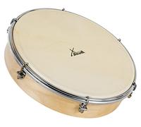 XDrum HTM-10S Tambourin 10" avec Peau Naturelle - Tambourin à Cadre avec Peau Naturelle - Accordable avec 6 Crochets de Tension - Cadre en Érable - Poignée Ergonomique - Naturel