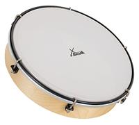 XDrum HTM-12K Tambourin 12" avec Peau en Polyester - Tambourin à Cadre avec Peau en Polyester - Accordable avec 6 Crochets de Tension - Cadre en Érable - Poignée Ergonomique - Naturel