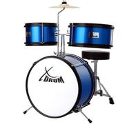 Set de Batterie Percussion Acoustique pour Enfants Jeux Educatif Tabouret Bleu