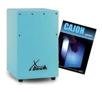 XDrum KC-37B cajon enfants bleu et méthode d'apprentissage (en allemand) G