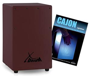 XDrum KC-37WR Cajon Enfant Rouge Bordeaux Set avec École llen incluse