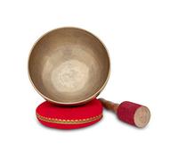 XDrum Omshanti Bol Tibétain 20 cm Ensemble Complet - Poids : 1200g - fait main en Inde - idéal pour la méditation et la thérapie - avec coussin et maillet assortis