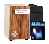 XDrum PERC CP-483 Cajon Peruana Koa Set (Set in ajon avec corps en bouleau & effet snare, sac à dos assorti pour un transport et un rangement sécurisés et école de cajon pour débutants)